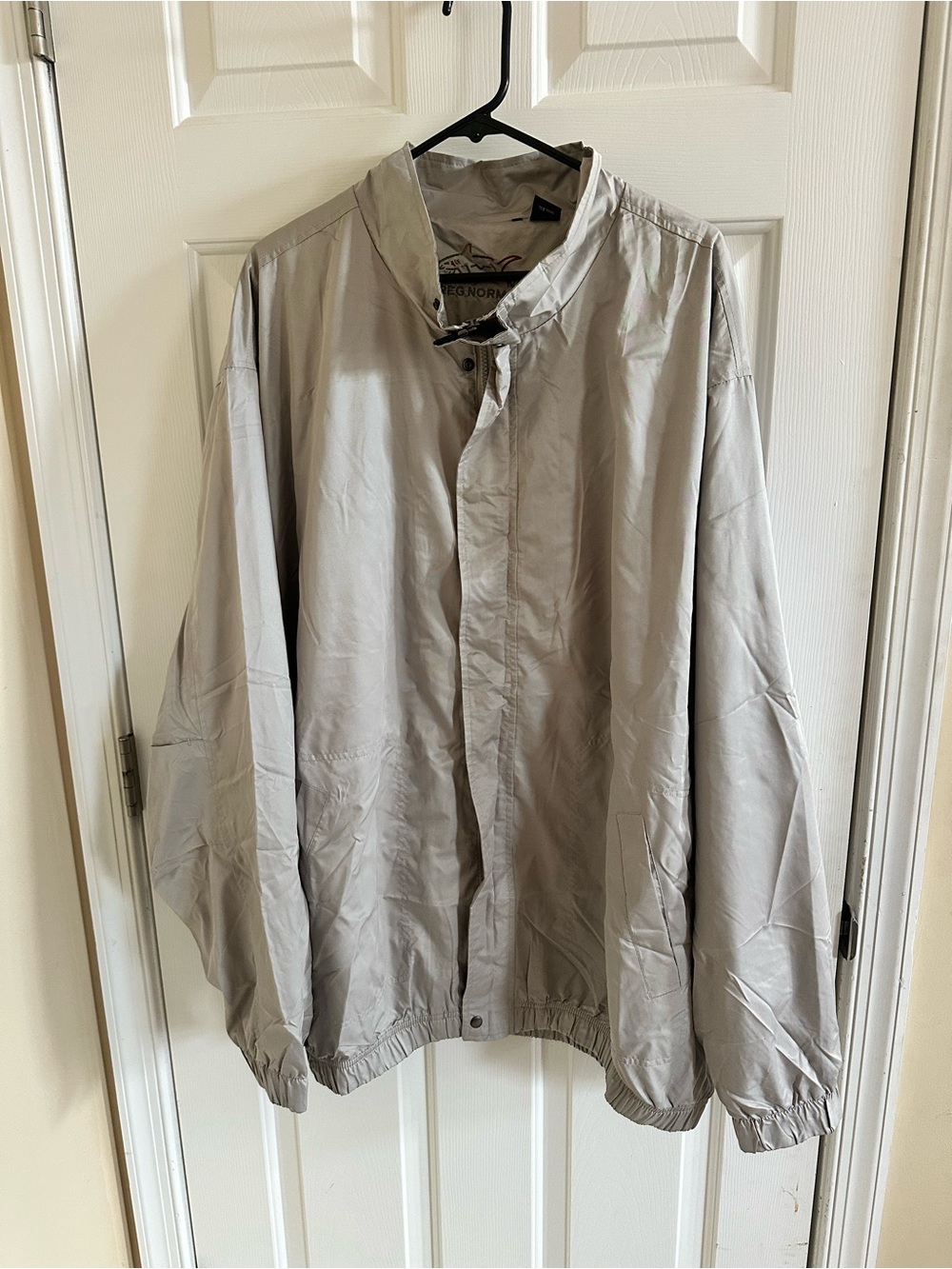 Greg Norman Collection Tan Windbreaker Jacket Golf Full Zip 3XLT Back Pocket